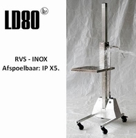 Lift Trolley LD80 RVS / INOX hef- en tilhulp - 80 kg stuks