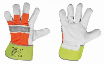 HighVis Reflex werkhandschoen Canadian boxlederen Stronghand