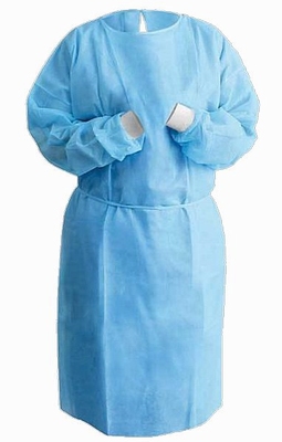Medische Isolatie jas - eenmalig gebruik single use blauw