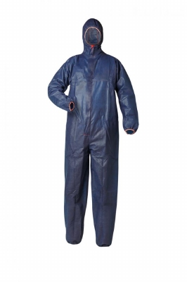 Overall polypropyleen luchtdoorlatend en ademend blauw