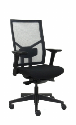 ErgoFlyt Offis EN-bureaustoel, verstelbare rug mesh of stof en lendensteun