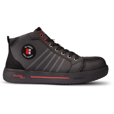 Redbrick Black-Champ High Safety Sneaker Hoog + KN zwart veiligheidsschoen S3S