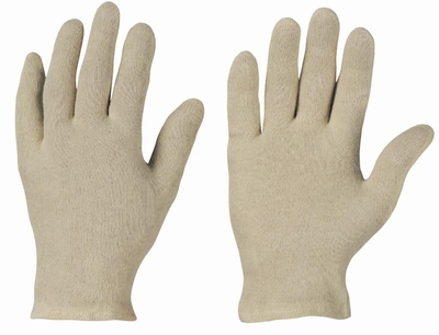 Trikot handschoen  materiaal: 100% katoen, tricot, off-white