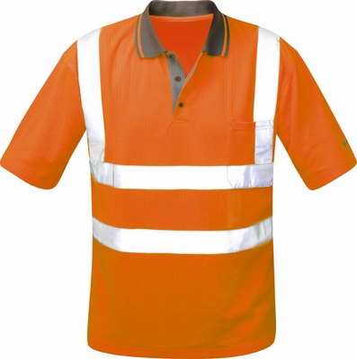 Poloshirt ULWE REFLEX, fluor oranje, 100 % polyester, piqué