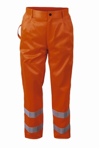 Broek HEINO signaal reflectie fluor oranje, taille