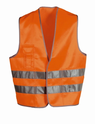 Signaalvest fluor oranje/geel, EN 471, mt L-XL zak + klitlsl