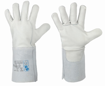Lashandschoen Premium volleder, 35 cm splitleder kap, XL