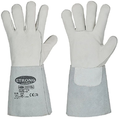 Lashandschoen Premium qual.volleder, 35cm splitleer kap, XL