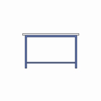 Werktafel met 25mm spaanplaat (melamine)
