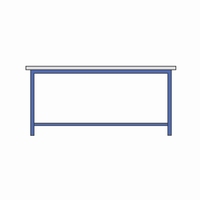 Werktafel met 25mm spaanplaat (melamine)