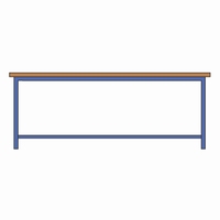 Werktafel met 25 mm multiplex blad