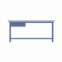 Werktafel met 25mm spaanplaat (melamine)