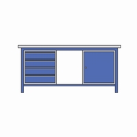 Werktafel met 25mm spaanplaat (melamine)