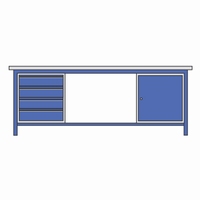 Werktafel met 25mm spaanplaat (melamine)