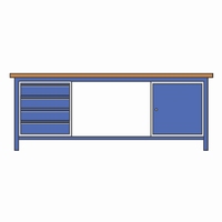 Werktafel met 25 mm multiplex blad