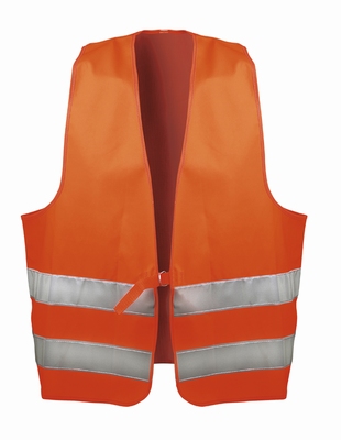 Signaalvest fluor oranje/geel, EN 471, L-XL- D-ringsluiti