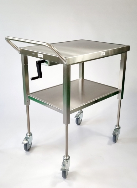 Ergo-Harald-Hand Small RVS heftafel-trolley, ↕ 300 mm