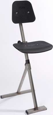 Global zit-sta stoel uit roestvaststaal (inox/rvs) 50-80 cm