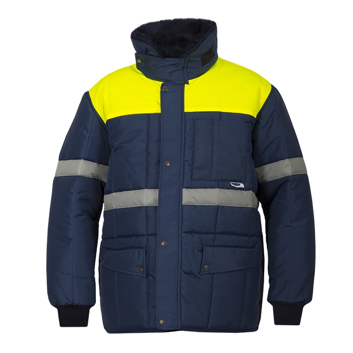 IBV Classic-Yellow Signaal Geel parka Safety Reflex vrieshuis orderpicker