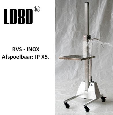 Lift Trolley ESLD80 RVS / INOX hef- en tilhulp - 80 kg