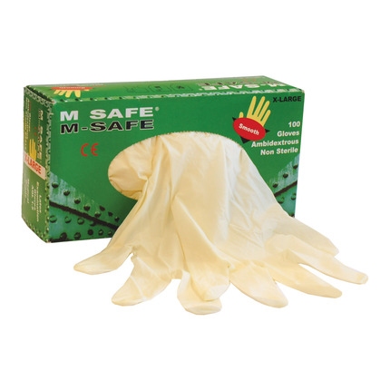 M-Safe 3413 latex onderzoekshandschoenen, Cat.1