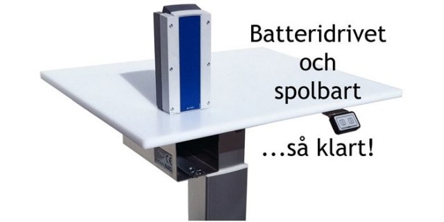 RVS / Inox Limbo - hoogteverstelbare verrijdbare heftafel