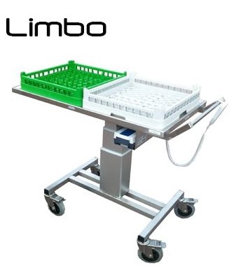 RVS / Inox Limbo - hoogteverstelbare verrijdbare heftafel