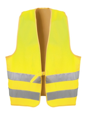 Signaalvest fluor geel, EN 471, duoringsluiting