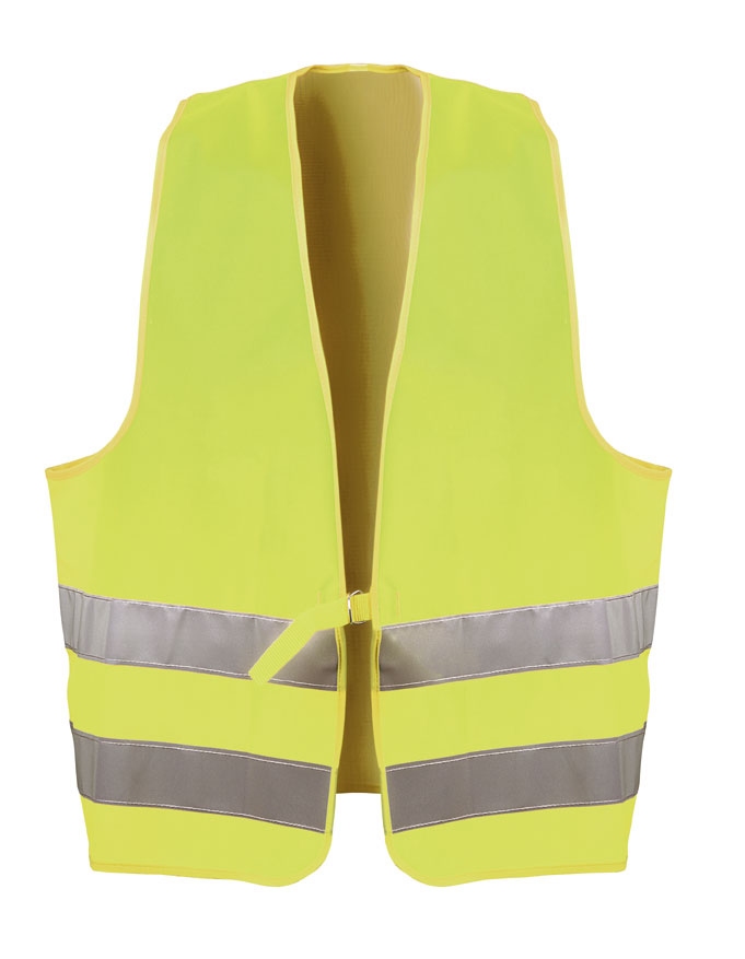 Signaalvest fluor oranje/geel, EN 471, L-XL- D-ringsluiti