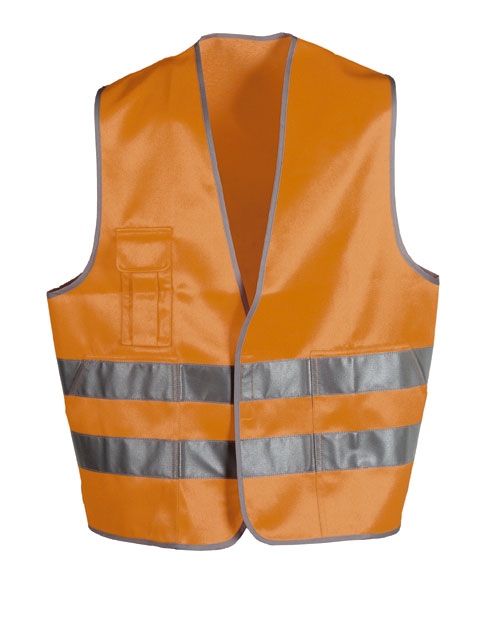 Signaalvest fluor oranje/geel, EN 471, mt L-XL zak + klitlsl