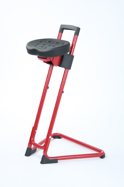 Stahulp Ready-Steady-Stand -met Swing-Seat-PU - zwart