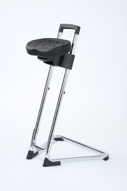 Stahulp Ready-Steady-Stand -met Swing-Seat-PU - zwart