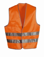 Signaalvest fluor oranje/geel, EN 471, mt L-XL zak + klitlsl Stuks